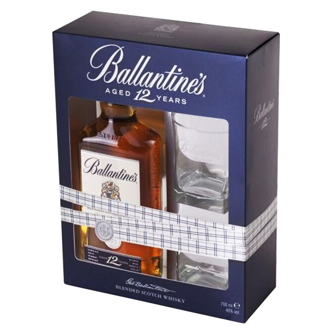 Ballantine’s Aged 12 Years + 2 sklenice