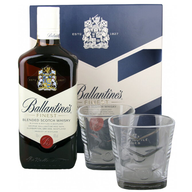 Ballantine’s Finest + 2 sklenice