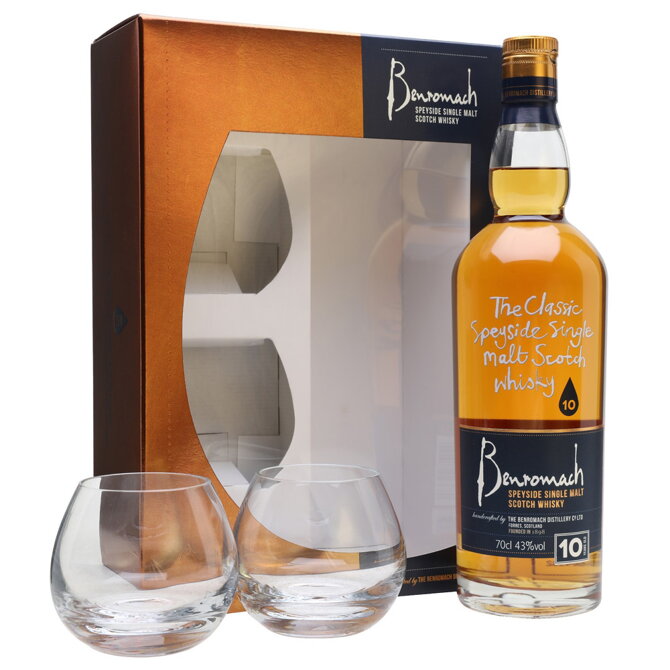 Benromach Aged 10 Years + 2 sklenice