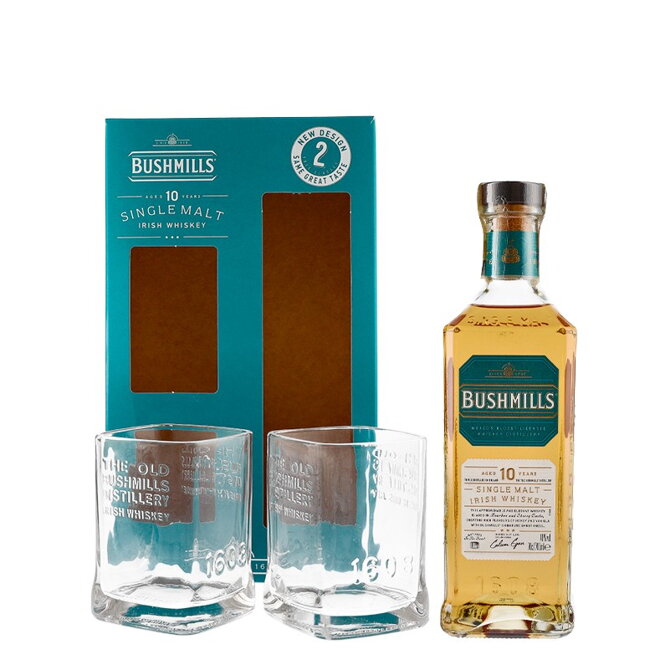 Bushmills Aged 10 Years + 2 sklenice