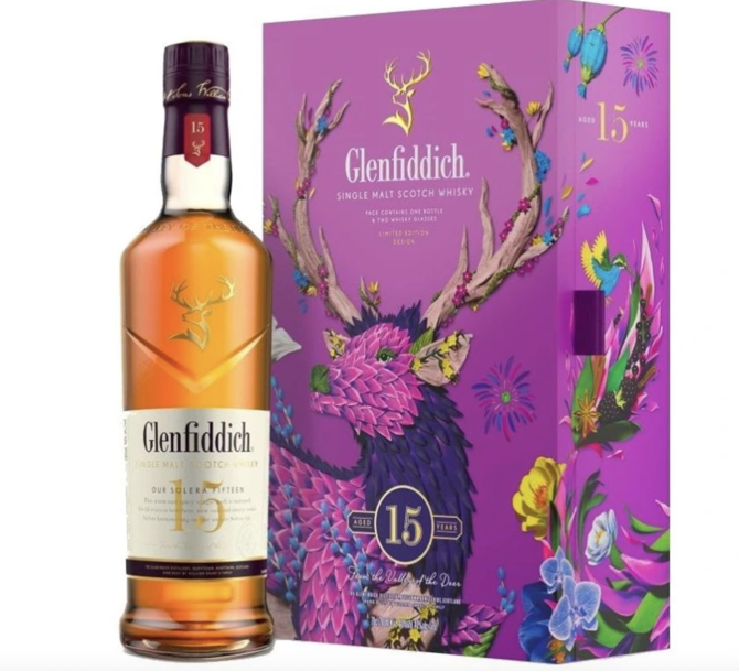 Glenfiddich 15 Years Old Raku Inoue + 2 sklenice