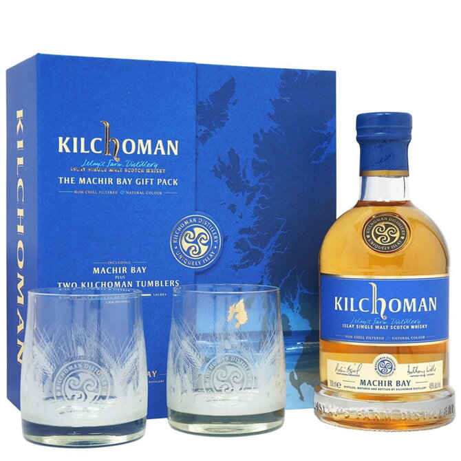 Kilchoman Machir Bay + 2 sklenice