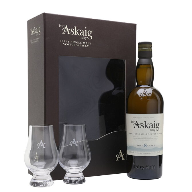 Port Askaig Aged 8 Years + 2 sklenice