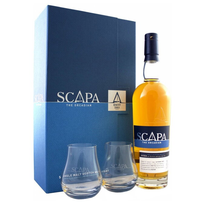 Scapa Skiren + 2 sklenice